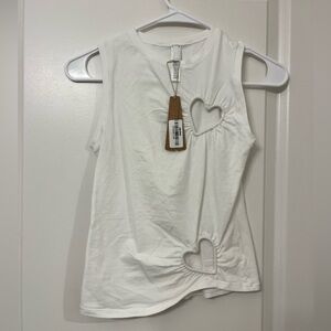 NWT Skims cotton jersey hearts tank RARE